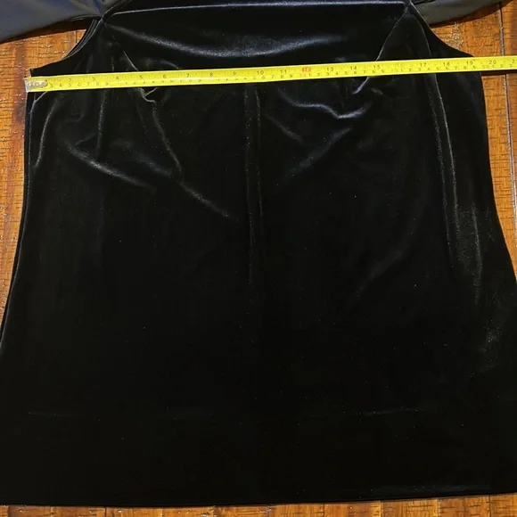 CALVIN KLEIN WOMEN’S BLACK VELVET BLOUSE L - Picture 12 of 12